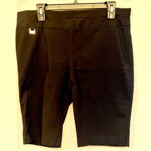 Women’s Black Walking Length Shorts. 16